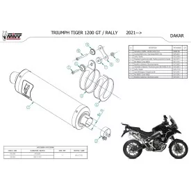 Mivv DAKAR Black Triumph TIGER 1200 GT / RALLY
