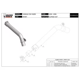 Mivv Decat Pipe No Kat Yamaha FZ6