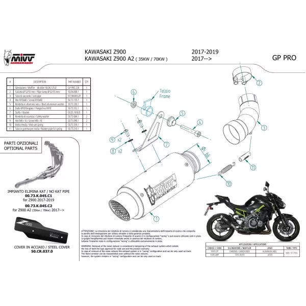 Mivv GP PRO Kawasaki Z900
