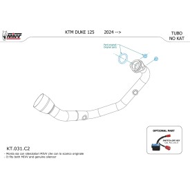 Mivv De-Cat Pipe Ktm 125 DUKE KT.031.C2