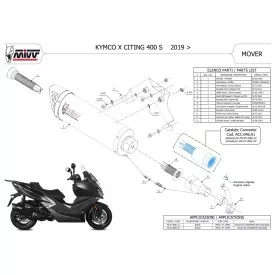 Mivv MOVER Negro Kymco XCITING 400i S MV.KY.0001.LV + ACC.046.A1