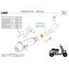 Mivv Echappement Sport Complet Noir Piaggio VESPA GTS 300 P.008.LDRB + ACC.041.A1