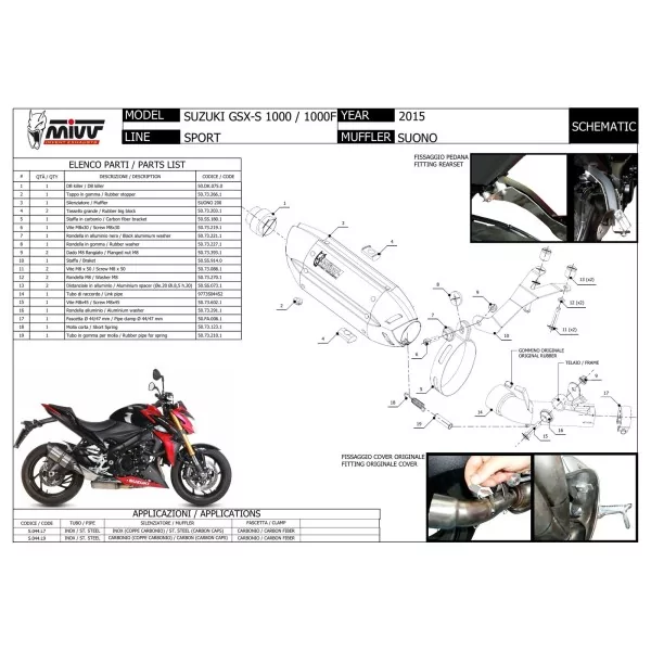 Mivv Suono Suzuki GSX-S 1000