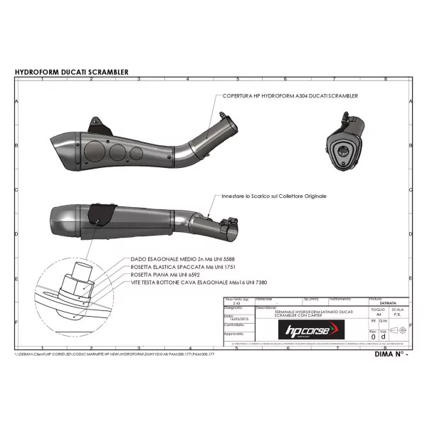 Hp Corse Hydro-Classic Satin Ducati Scrambler 800 2021/22