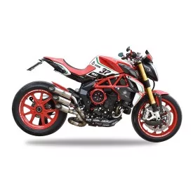 Mt-Race Mv Agusta Dragster Euro 4-5 2018-2025 Terminale + Centrale 3 Canne
