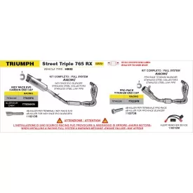 Arrow Exhaust A.R.D. (Alert Remover Device) Triumph Street Triple 765 RX