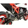 Termignoni Slip-On-Schalldämpfer Schwarz Edelstahl Titan KTM 990 Duke 2024/2026 KT3408040INC