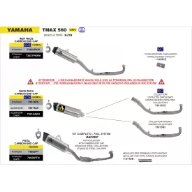 Arrow Exhaust Yamaha T-Max 560 2020-2022 - Pista