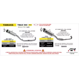 Arrow Exhaust Yamaha T-Max 560 2025 - Indy Race