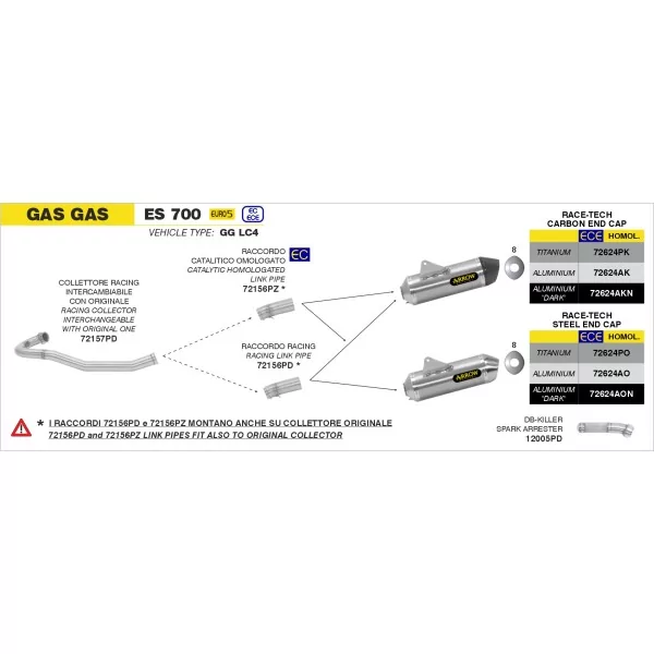 Arrow Exhaust Gas Gas ES 700