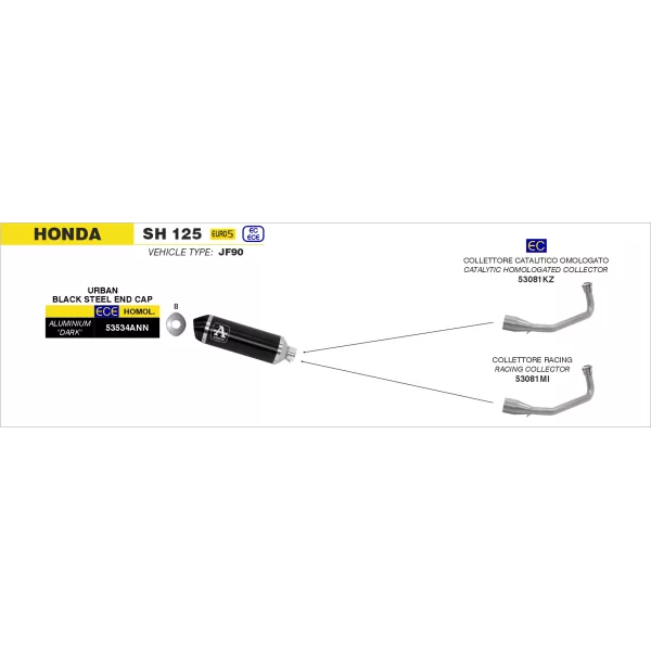 Arrow Exhaust Honda SH 125