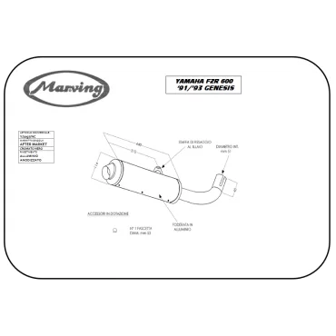 Marving Y/2097/NC Yamaha Fzr 600 Genesis 91/93