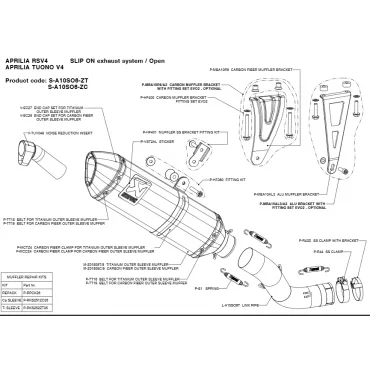 Akrapovic Aprilia Tuono V4 S-A10SO6-ZC