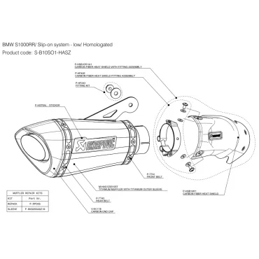 Akrapovic Bmw S1000R S-B10SO1-HASZ