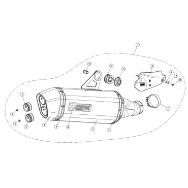 Akrapovic Bmw R 1200 GS - GS Adventure S-B12SO10-HAAT