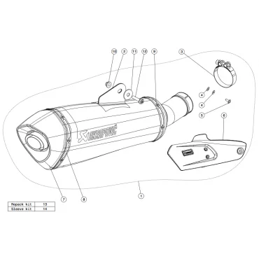 Akrapovic Bmw R 1200 R S-B12SO19-HLGBL