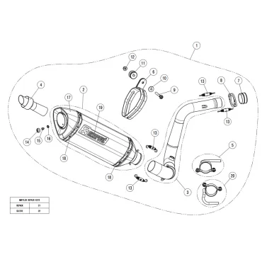 Akrapovic Bmw G 310 GS S-B3R1-RC/1