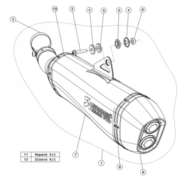 Akrapovic Bmw F 800 R S-B8SO7-HZAABL