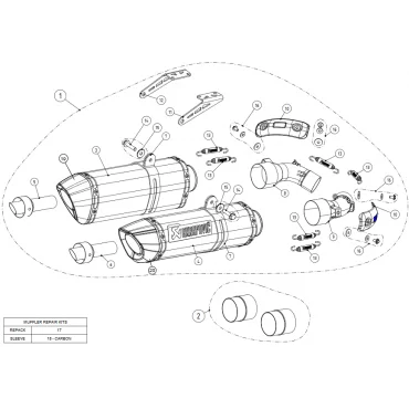 Akrapovic Ducati Monster 696 795 796 1100 S-D10SO7-HZC