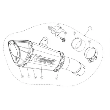 Akrapovic S-H10SO21-ASZT Honda CB 1000 R S-H10SO21-ASZT