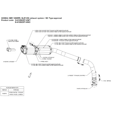 Akrapovic Honda CBR 1000 RR S-H10SO5T-HWC