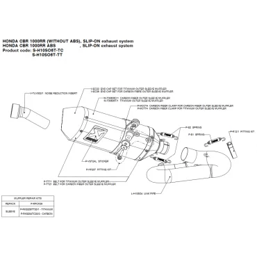 Akrapovic Honda CBR 1000 RR S-H10SO6T-TC