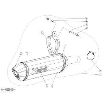 Akrapovic Honda Crossrunner S-H8SO4-HRT