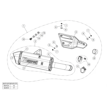 Akrapovic Kawasaki Versys 1000 S-K10SO22-HWT