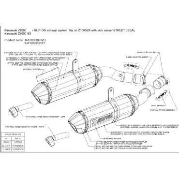 Akrapovic Kawasaki Z1000 S-K10SO6-HZC