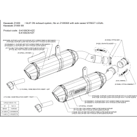 Akrapovic Kawasaki Z1000SX S-K10SO6-HZC
