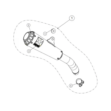 Akrapovic Kawasaki Ninja 125 S-K2SO8-CUBT