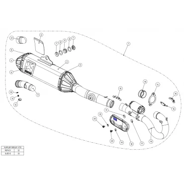 Akrapovic Kawasaki KX 450 F S-K4MET8-BNTA