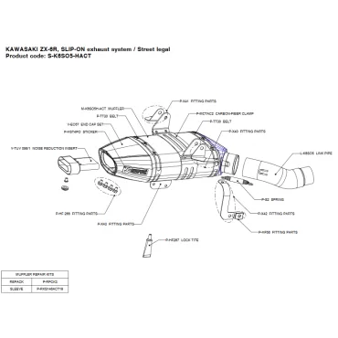 Akrapovic Kawasaki Ninja ZX-6R S-K6SO5-HACT