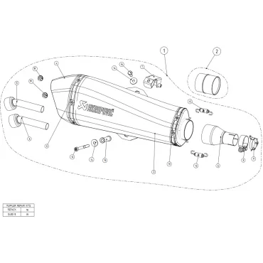 Akrapovic Piaggio Beverly 500 S-PI4SO3-HRSSBL