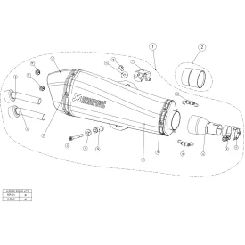 Akrapovic Piaggio Beverly 500 S-PI4SO3-HRSSBL