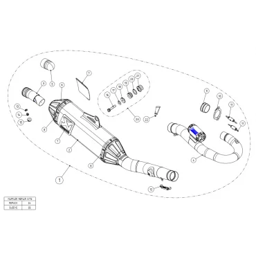 Akrapovic Suzuki RM-Z 250 S-S2MET6-BNTA