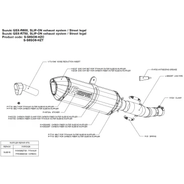 Akrapovic Suzuki GSX-R 600 750 S-S6SO6-HZC