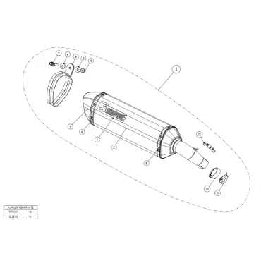 Akrapovic Suzuki SV 650 S-S6SO9-HRC/1