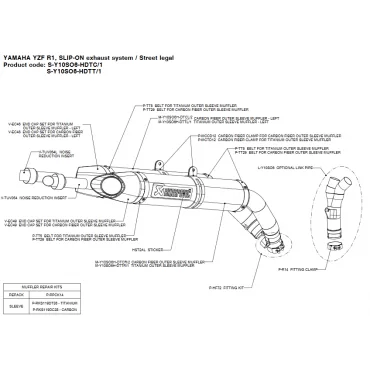 Akrapovic Yamaha YZF R1 S-Y10SO6-HDTC/1