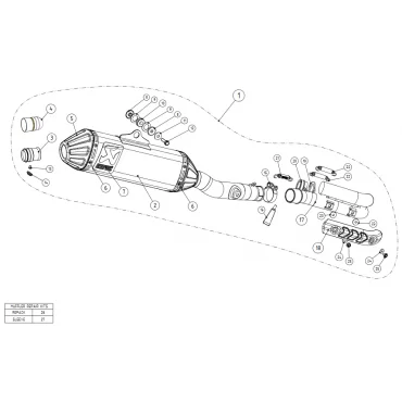 Akrapovic Yamaha YZ 250 F S-Y2MET12-BNTA