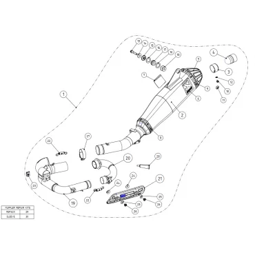 Akrapovic Yamaha YZ 250 F S-Y2MET14-CIBNTA