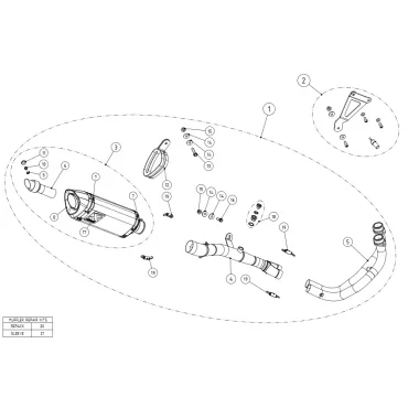 Akrapovic Yamaha YZF-R 25 S-Y3R1-APC