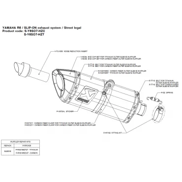 Akrapovic Yamaha YZF R6 S-Y6SO7-HZC