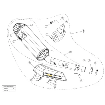 Akrapovic Yamaha Tenerè 700 S-Y7SO2-HFTT