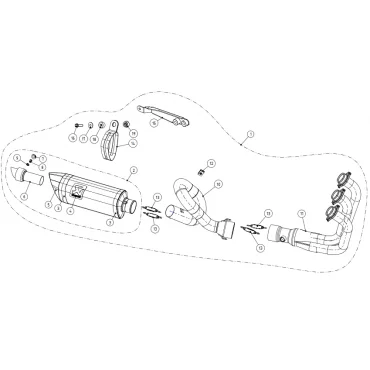 Akrapovic Yamaha MT 09 S-Y9R2-AFC