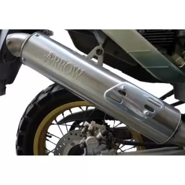 Silencieux Mivv Oval Pour Honda Africa Twin XRV 750 (1993-2002) – Acier Inox, Homologué