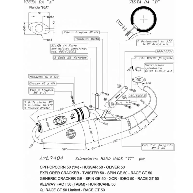 Exhaust Leovince Explorer Twister 50 7404