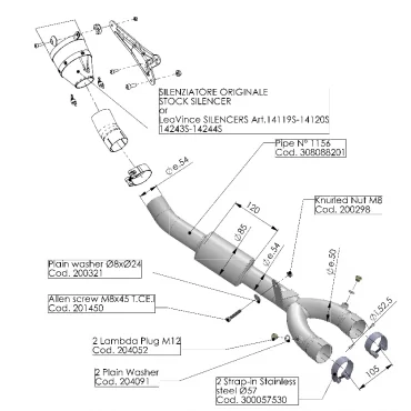 Leovince Suppressor du Catalyseur Yamaha YZF R1