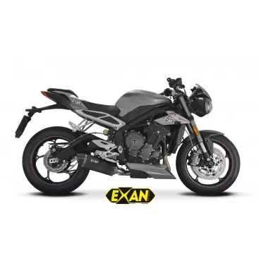 Exan Triumph Street Triple 675 Ovale X-Black