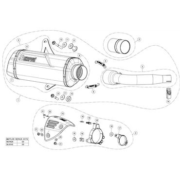 Akrapovic Vespa GTV 300 S-VE3SO9-HRSSBL